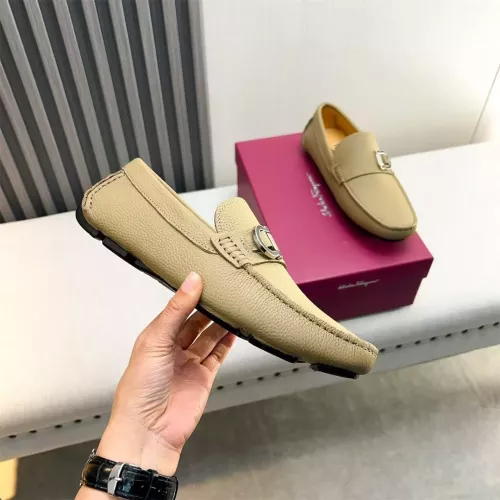 Replica Salvatore Ferragamo Leather Shoes For Men #1319308 $100.00 USD for Wholesale