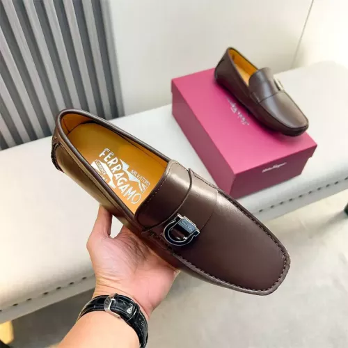 Replica Salvatore Ferragamo Leather Shoes For Men #1319309 $100.00 USD for Wholesale