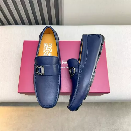 Replica Salvatore Ferragamo Leather Shoes For Men #1319310 $100.00 USD for Wholesale
