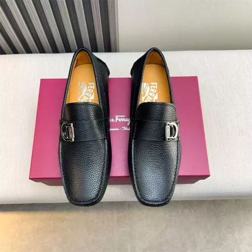 Replica Salvatore Ferragamo Leather Shoes For Men #1319311 $100.00 USD for Wholesale