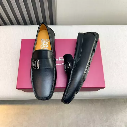 Replica Salvatore Ferragamo Leather Shoes For Men #1319312 $100.00 USD for Wholesale