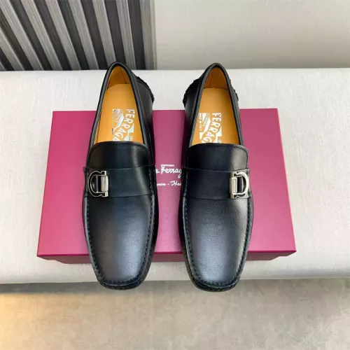 Replica Salvatore Ferragamo Leather Shoes For Men #1319312 $100.00 USD for Wholesale