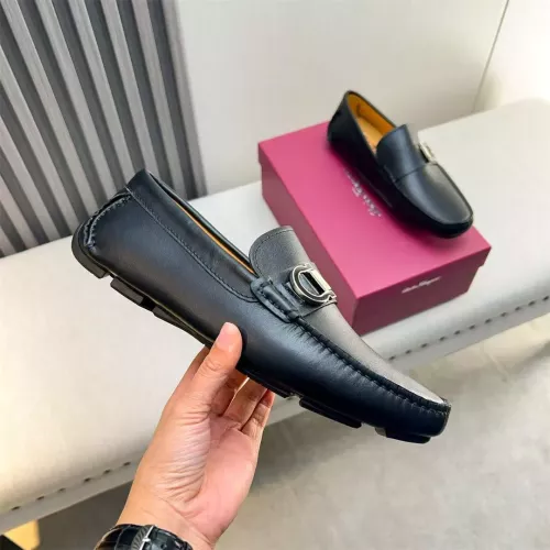 Replica Salvatore Ferragamo Leather Shoes For Men #1319312 $100.00 USD for Wholesale
