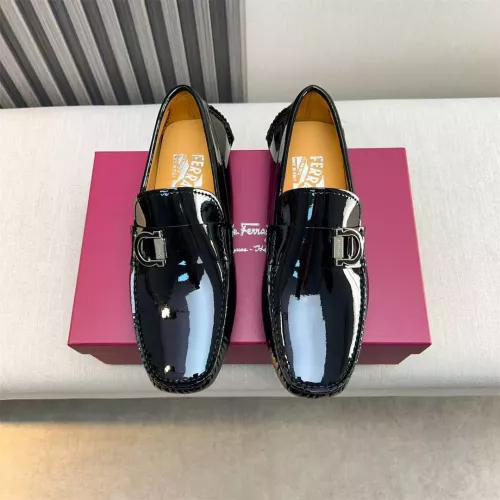 Replica Salvatore Ferragamo Leather Shoes For Men #1319313 $100.00 USD for Wholesale