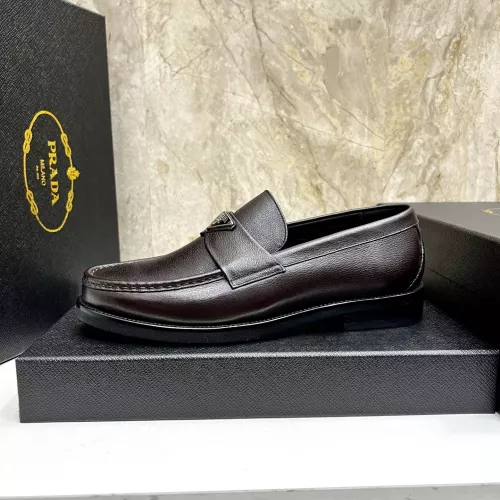 Replica Prada Leather Shoes For Men #1319327 $155.00 USD for Wholesale