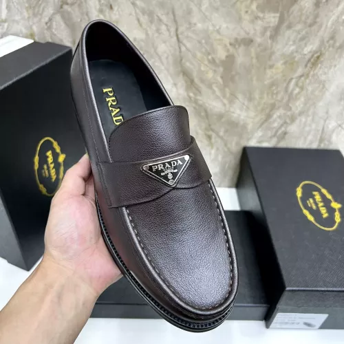 Replica Prada Leather Shoes For Men #1319327 $155.00 USD for Wholesale