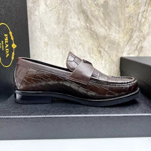 Replica Prada Leather Shoes For Men #1319329 $155.00 USD for Wholesale