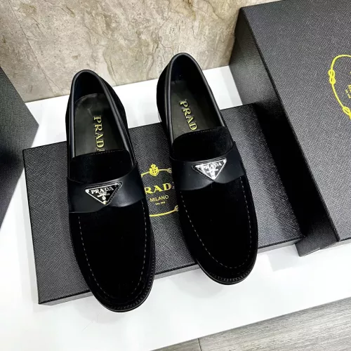 Replica Prada Leather Shoes For Men #1319335 $155.00 USD for Wholesale