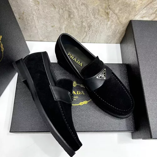 Replica Prada Leather Shoes For Men #1319335 $155.00 USD for Wholesale