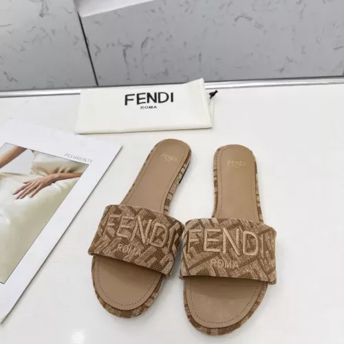 Replica Fendi Slippers For Women #1320227 $82.00 USD for Wholesale