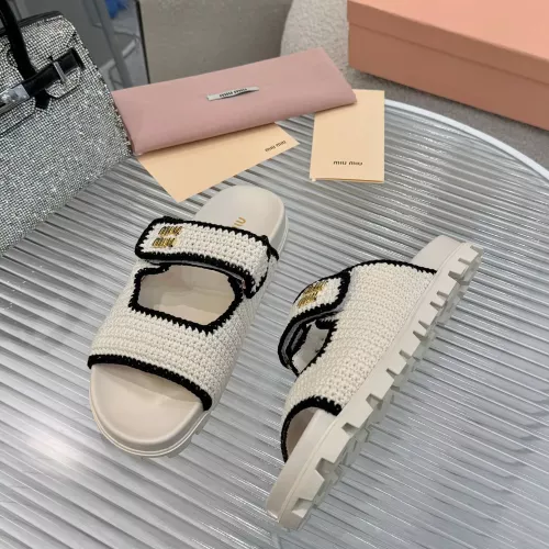 Replica MIU MIU Slippers For Women #1320327 $92.00 USD for Wholesale