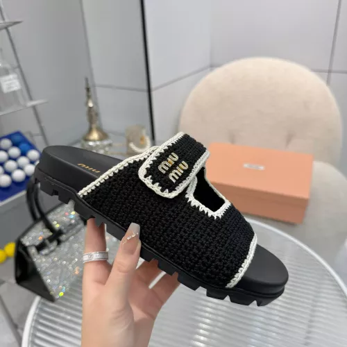 Replica MIU MIU Slippers For Women #1320328 $92.00 USD for Wholesale