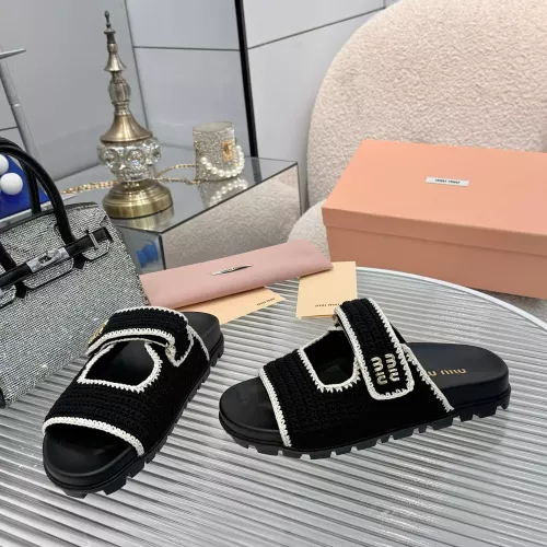 Replica MIU MIU Slippers For Women #1320328 $92.00 USD for Wholesale