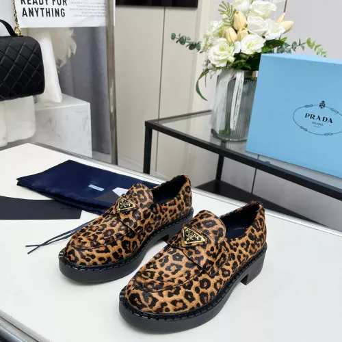 Wholesale Prada Leather Shoes For Women #1320346 $102.00 USD, Wholesale Quality Replica Prada Leather Shoes