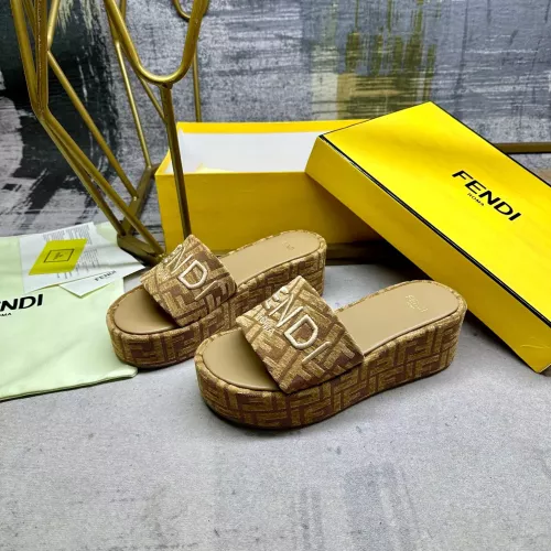 Wholesale Fendi Slippers For Women #1320464 $85.00 USD, Wholesale Quality Replica Fendi Slippers