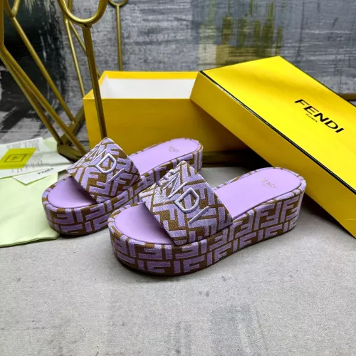 Wholesale Fendi Slippers For Women #1320465 $85.00 USD, Wholesale Quality Replica Fendi Slippers