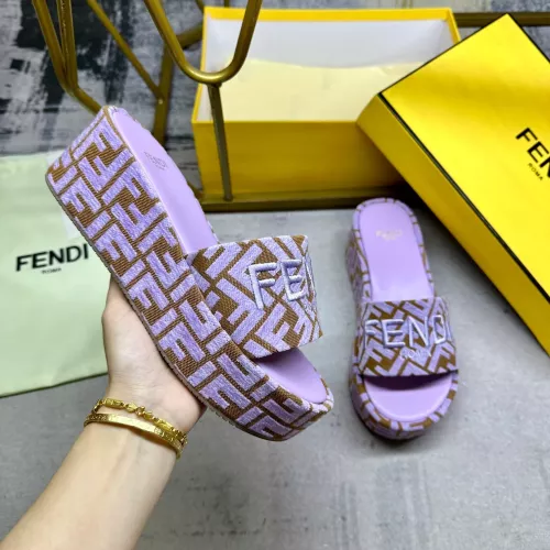 Replica Fendi Slippers For Women #1320465 $85.00 USD for Wholesale