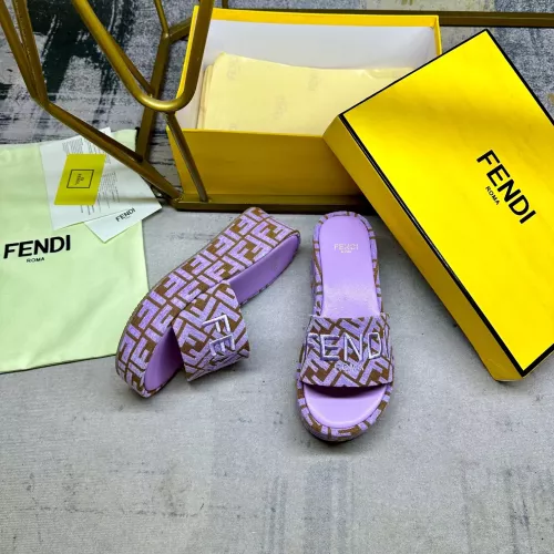 Replica Fendi Slippers For Women #1320465 $85.00 USD for Wholesale