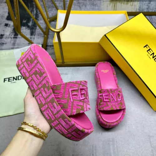 Replica Fendi Slippers For Women #1320466 $85.00 USD for Wholesale