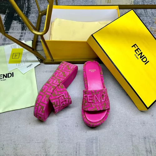 Replica Fendi Slippers For Women #1320466 $85.00 USD for Wholesale