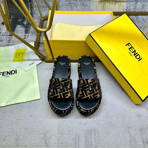 Replica Fendi Slippers For Women #1320470 $85.00 USD for Wholesale