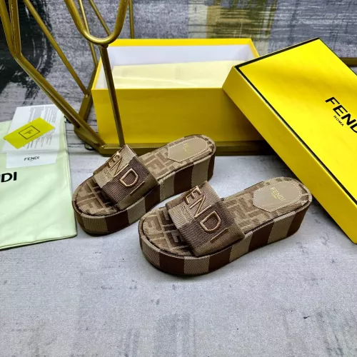 Wholesale Fendi Slippers For Women #1320495 $82.00 USD, Wholesale Quality Replica Fendi Slippers