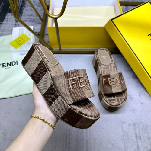 Replica Fendi Slippers For Women #1320495 $82.00 USD for Wholesale