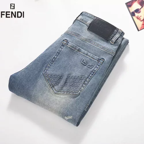 Wholesale Fendi Jeans For Men #1321274 $42.00 USD, Wholesale Quality Replica Fendi Jeans