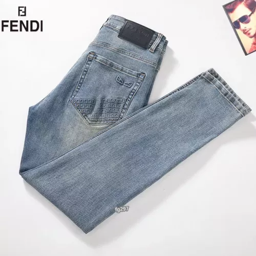Replica Fendi Jeans For Men #1321274 $42.00 USD for Wholesale