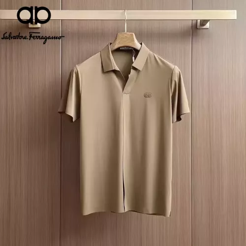 Wholesale Salvatore Ferragamo Shirts Short Sleeved For Men #1321381 $52.00 USD, Wholesale Quality Replica Salvatore Ferragamo Shirts