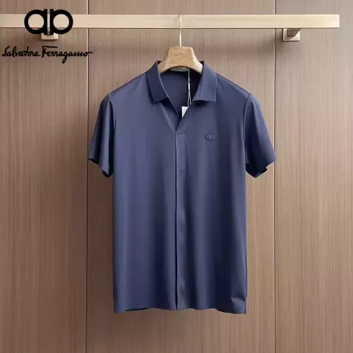Wholesale Salvatore Ferragamo Shirts Short Sleeved For Men #1321382 $52.00 USD, Wholesale Quality Replica Salvatore Ferragamo Shirts
