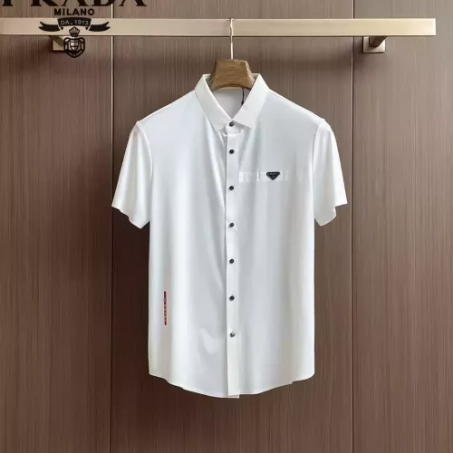 Wholesale Prada Shirts Short Sleeved For Men #1321385 $52.00 USD, Wholesale Quality Replica Prada Shirts
