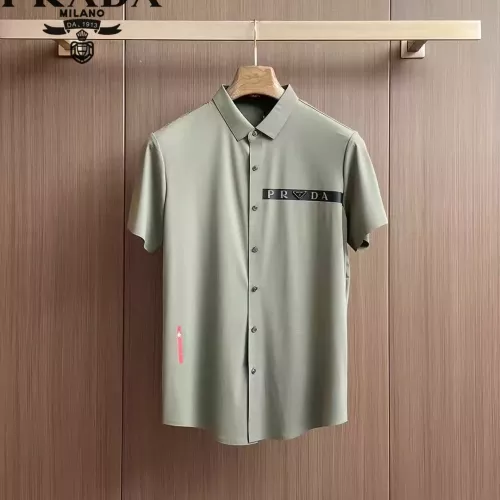 Wholesale Prada Shirts Short Sleeved For Men #1321386 $52.00 USD, Wholesale Quality Replica Prada Shirts