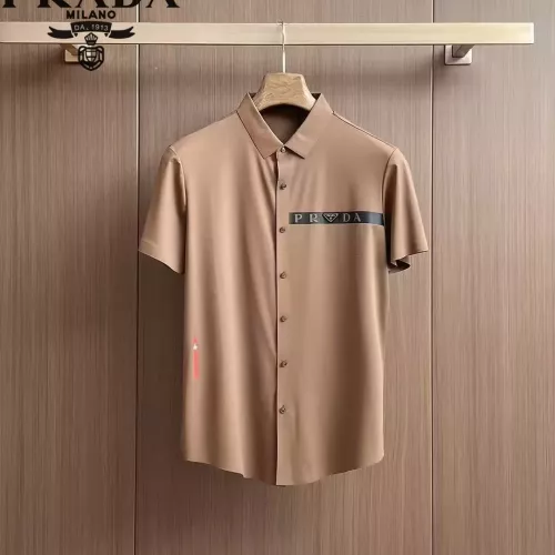Wholesale Prada Shirts Short Sleeved For Men #1321387 $52.00 USD, Wholesale Quality Replica Prada Shirts