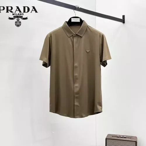 Wholesale Prada Shirts Short Sleeved For Men #1321414 $52.00 USD, Wholesale Quality Replica Prada Shirts