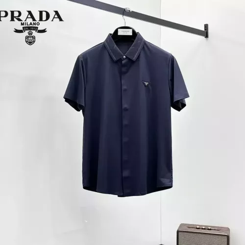 Wholesale Prada Shirts Short Sleeved For Men #1321415 $52.00 USD, Wholesale Quality Replica Prada Shirts