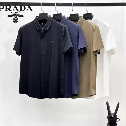 Replica Prada Shirts Short Sleeved For Men #1321416 $52.00 USD for Wholesale