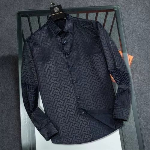 Wholesale Balmain Shirts Long Sleeved For Men #1321477 $48.00 USD, Wholesale Quality Replica Balmain Shirts