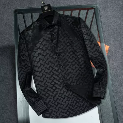 Wholesale Balmain Shirts Long Sleeved For Men #1321478 $48.00 USD, Wholesale Quality Replica Balmain Shirts