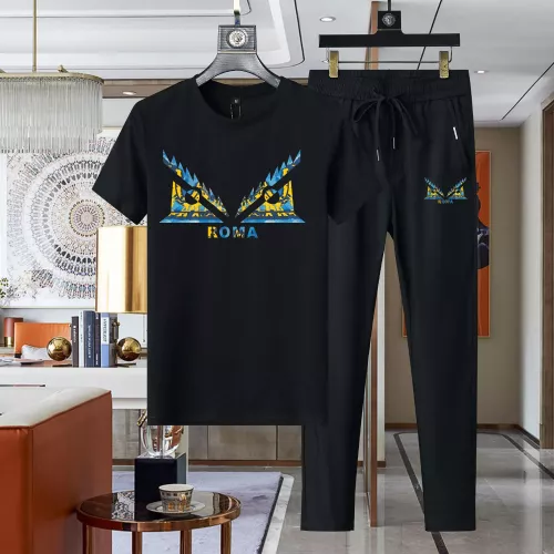 Wholesale Fendi Tracksuits Short Sleeved For Men #1321637 $64.00 USD, Wholesale Quality Replica Fendi Tracksuits