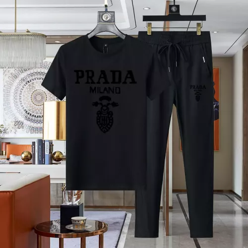 Wholesale Prada Tracksuits Short Sleeved For Men #1321649 $64.00 USD, Wholesale Quality Replica Prada Tracksuits