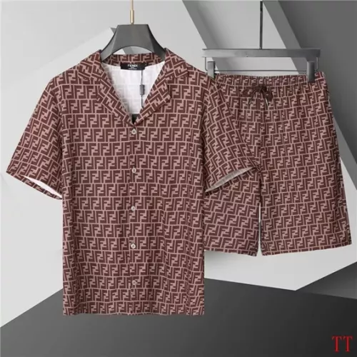 Wholesale Fendi Tracksuits Short Sleeved For Men #1323348 $60.00 USD, Wholesale Quality Replica Fendi Tracksuits