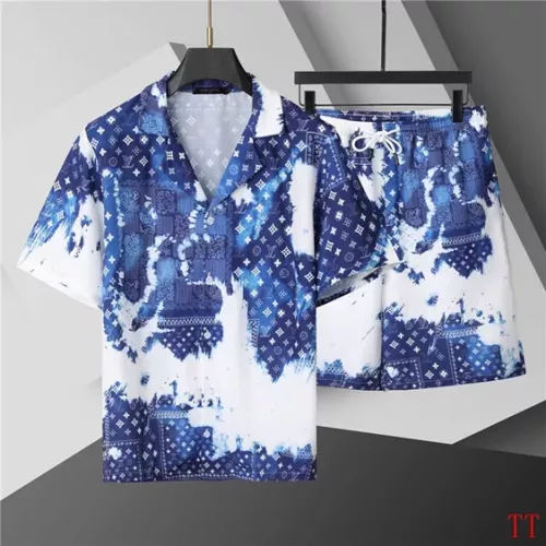 Wholesale Louis Vuitton LV Tracksuits Short Sleeved For Men #1323356 $60.00 USD, Wholesale Quality Replica Louis Vuitton LV Tracksuits