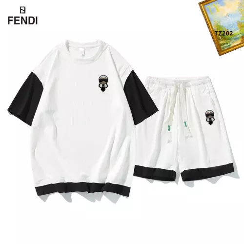 Wholesale Fendi Tracksuits Short Sleeved For Men #1323660 $48.00 USD, Wholesale Quality Replica Fendi Tracksuits