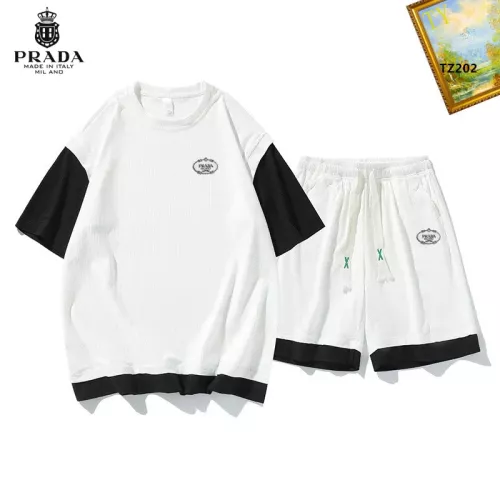 Wholesale Prada Tracksuits Short Sleeved For Men #1323671 $48.00 USD, Wholesale Quality Replica Prada Tracksuits