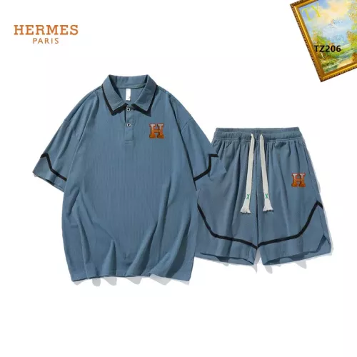 Wholesale Hermes Tracksuits Short Sleeved For Men #1323696 $48.00 USD, Wholesale Quality Replica Hermes Tracksuits