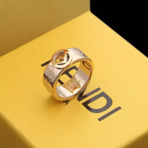 Wholesale Fendi Rings In Rose Gold #1326119 $25.00 USD, Wholesale Quality Replica Fendi Rings