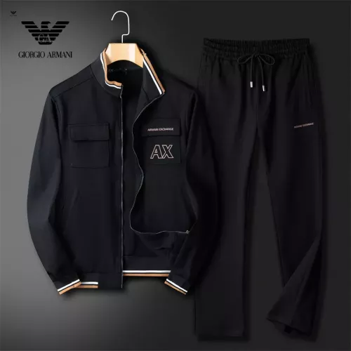 Wholesale Armani Tracksuits Long Sleeved For Men #1328163 $85.00 USD, Wholesale Quality Replica Armani Tracksuits