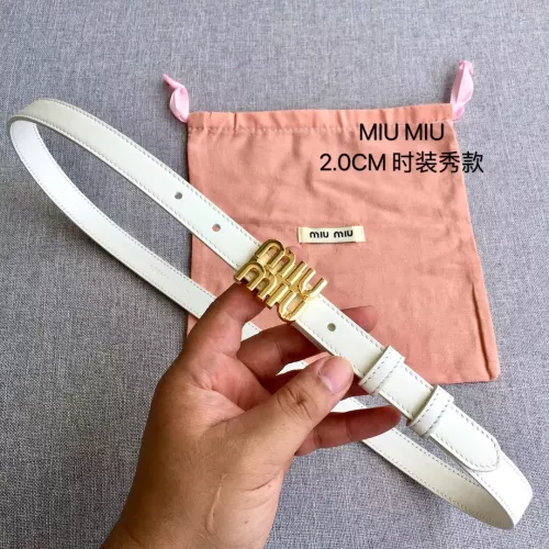 Wholesale MIU MIU AAA Quality Belts In 2.0cm For Women #1328556 $52.00 USD, Wholesale Quality Replica MIU MIU AAA Quality Belts