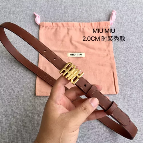 Wholesale MIU MIU AAA Quality Belts In 2.0cm For Women #1328560 $52.00 USD, Wholesale Quality Replica MIU MIU AAA Quality Belts